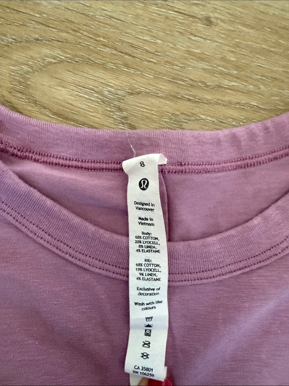lululemon athletica mauve crewneck long sleeve tee - Picture 6 of 7